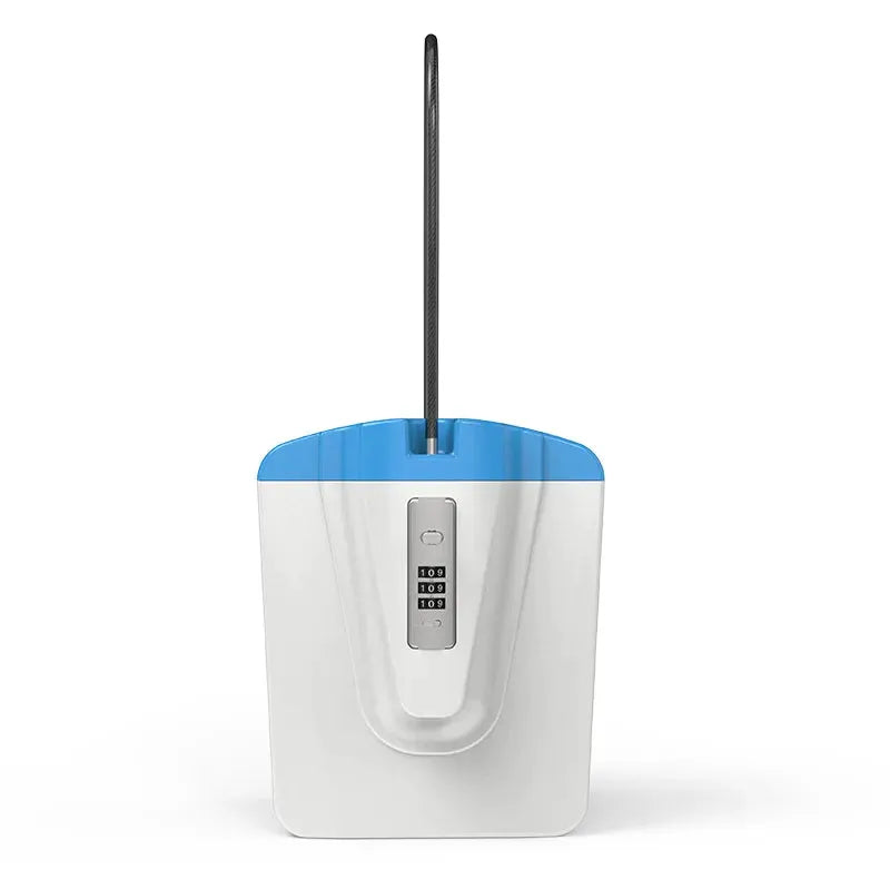 Summer Portable Color Beach Safe Box - Three-Digit Lock White Blue