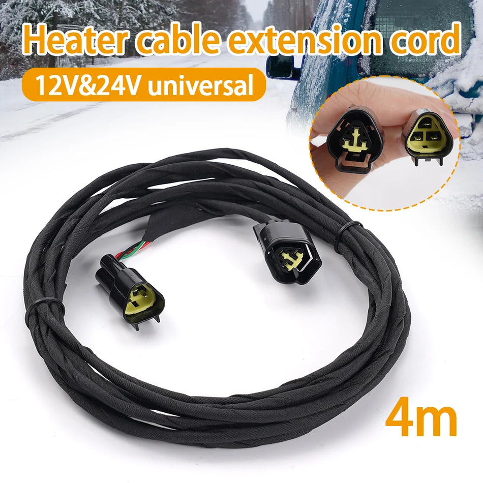 Hulit 4M Diesel Heater Cable Extension, 12V and 24V, 2kW-8kW, Car Accessories