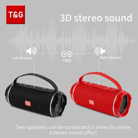Powerful Waterproof TWS Bluetooth Speaker with 3D Stereo Sound
