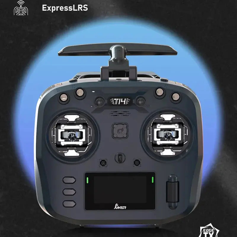 Jumper T14 2.4Ghz/915Mhz 1W ELRS Remote Control CNC Hall Sensor Gimbals Bi-directional Foldable Antenna OLED Display FPV Drone by InterCyprus Trading Ltd