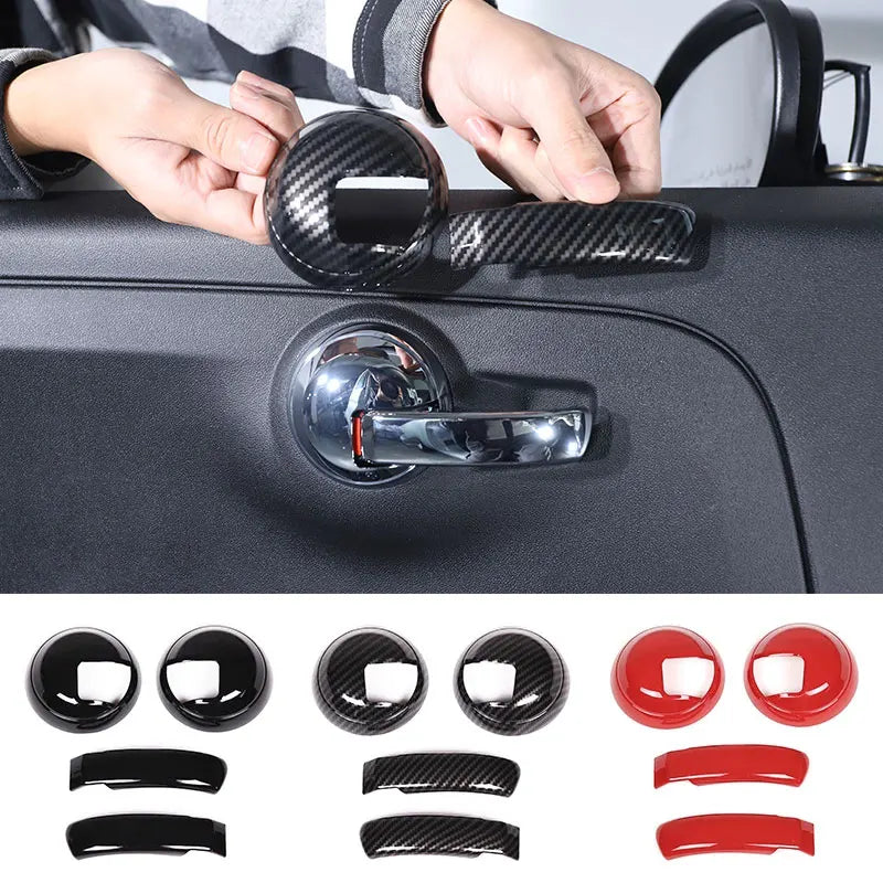 Fiat 500 2010-2023 Copertura Pannello Maniglia Interna in Fibra di Carbonio