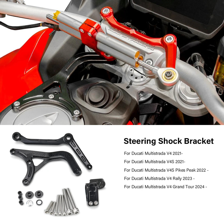Ducati Multistrada V4 styredæmperbeslag til V4 og V4S Grand Tour, Pikes Peak, Rally støddæmpermonteringssæt