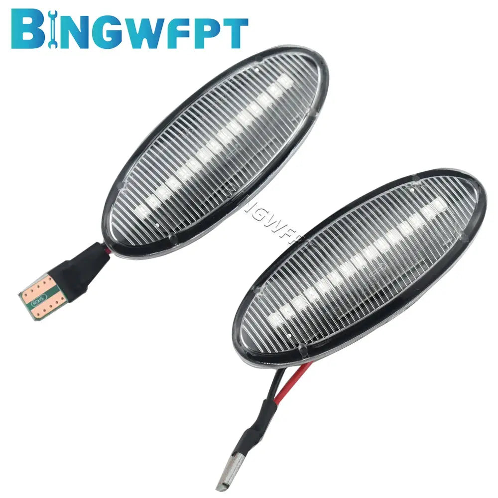 2X For Nissan Qashqai Dualis Juke Micra March Micra CUBE EVALIA Note X-Trail LEAF Dynamic LED Side Marker Turn Signal Lights by InterCyprus Trading Ltd