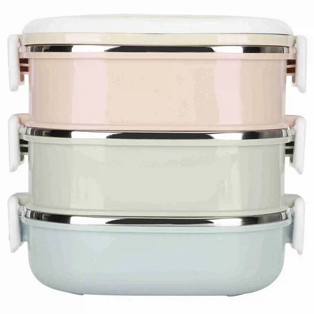 Lunch Box Stainless Steel Food Container &ndash; Durable Three  Layer