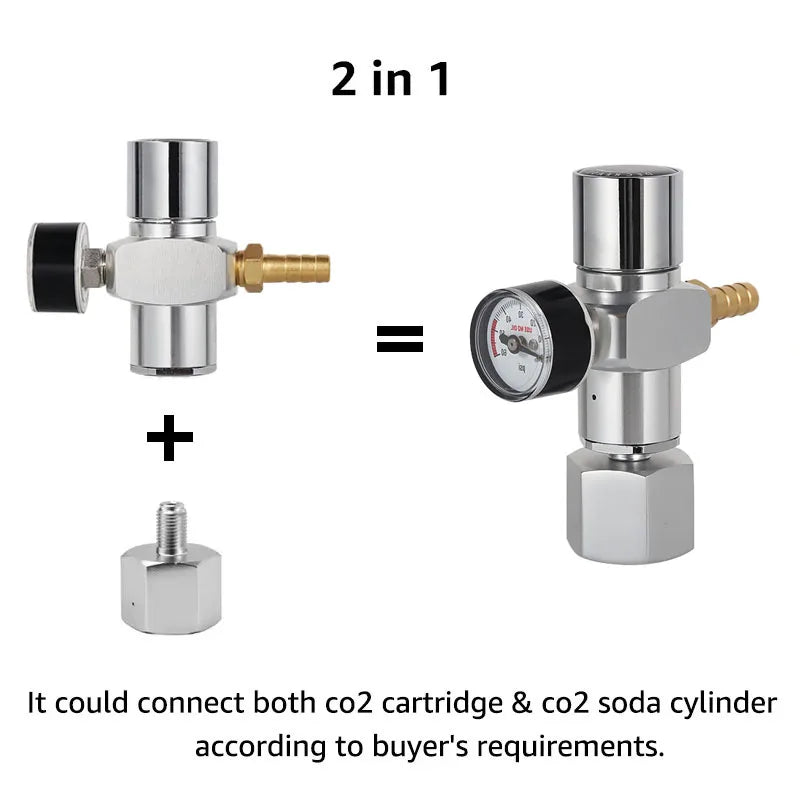 2 In 1 Co2 Mini Regulator &ndash; 0-60 PSI Pressure Range