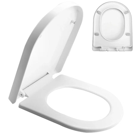 Slow Close Toilet Seat - Quiet Hinges For Smooth Closing C