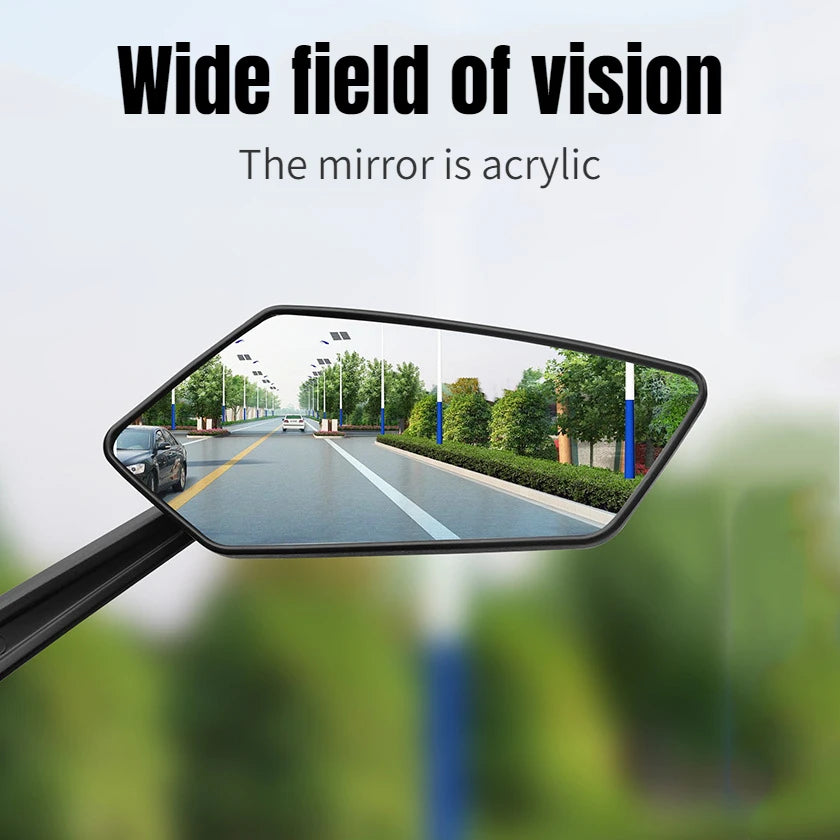Επιλογή Μοτοσυκλέτας Καθρέφτης Οπισθοπορείας 360 Μοίρες Περιστρεφόμενος HD Κυρτός Πλαστικός