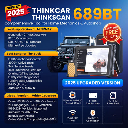 THINKCAR THINKSCAN 689BT &ndash; Bi-Directional ECU Coding