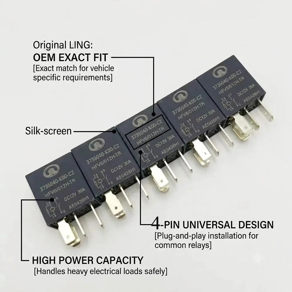 4-Pin 12V 30A Automotive Relay for Great Wall Haval Wingle Steed by InterCyprus Trading Ltd