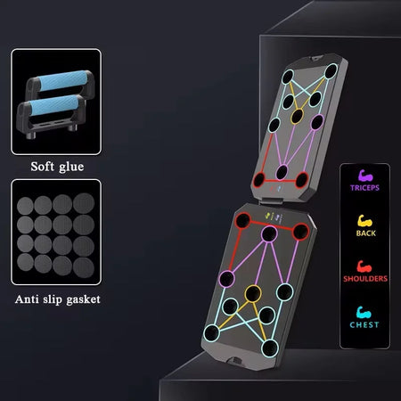 Folding Push Up Board &ndash; Portable Fitness Training Table board