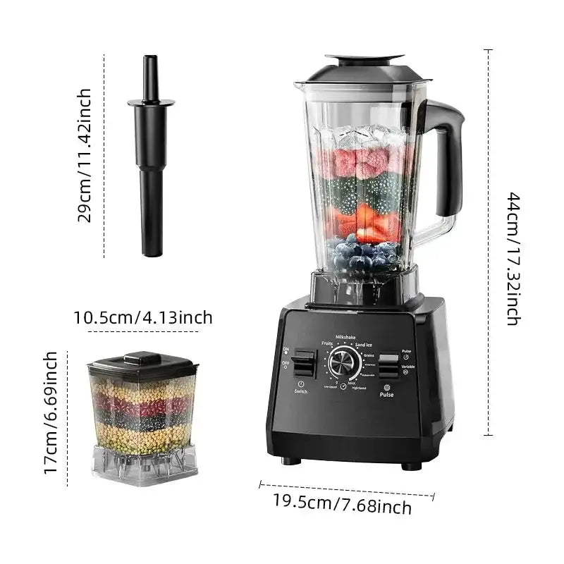Balashov 2L Commercial Blender High Power Food Processor Double / EU Plug