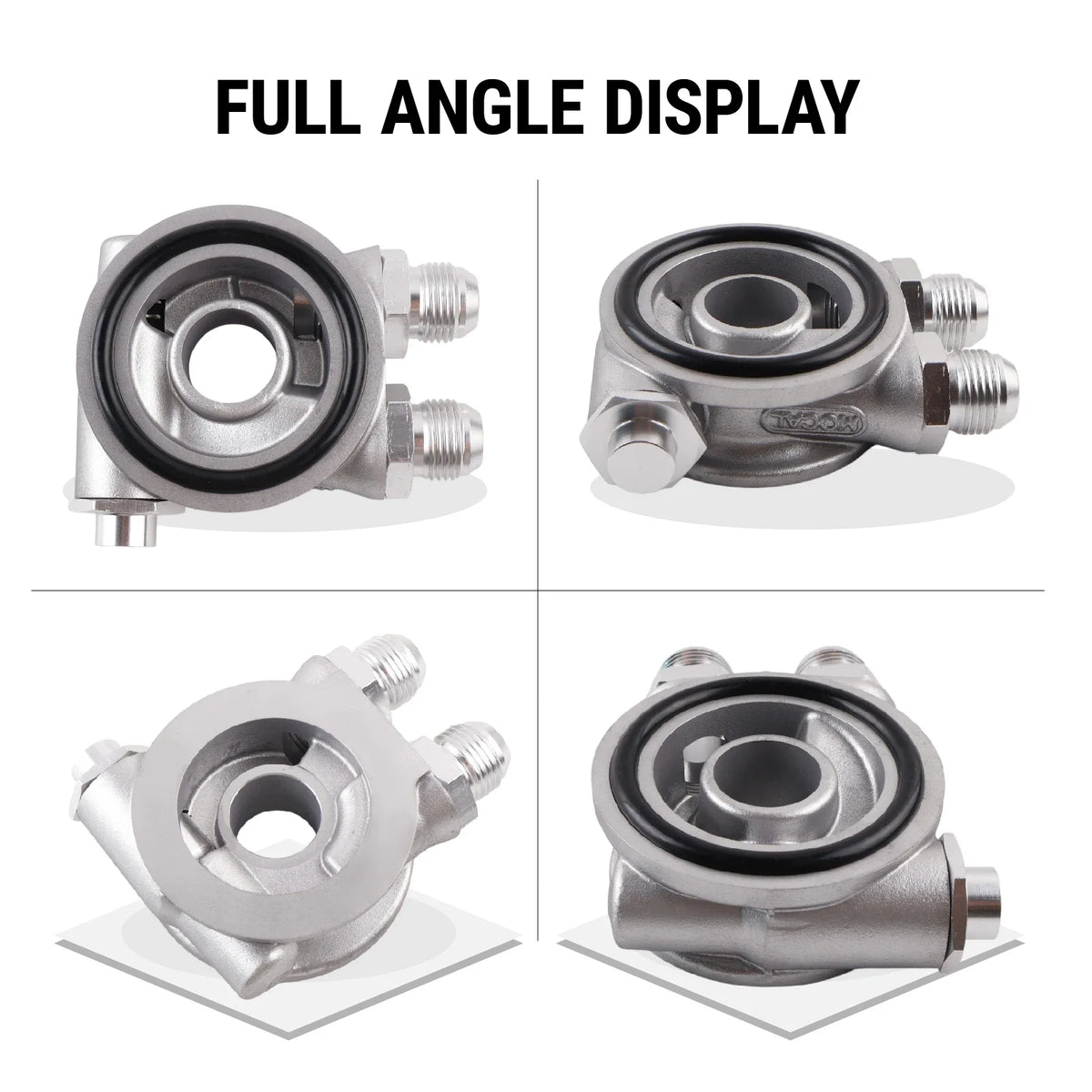 Heavy Duty Aluminum AN8 and AN10 Oil Cooler Sandwich Plate Adapter by InterCyprus Trading Ltd