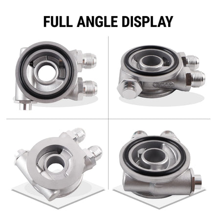 Heavy Duty Aluminum AN8 and AN10 Oil Cooler Sandwich Plate Adapter by InterCyprus Trading Ltd