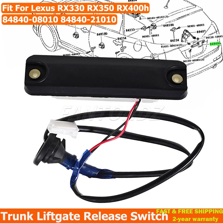 Interruptor de Libertação da Porta Traseira para Toyota Sienna Lexus RX330 RX350