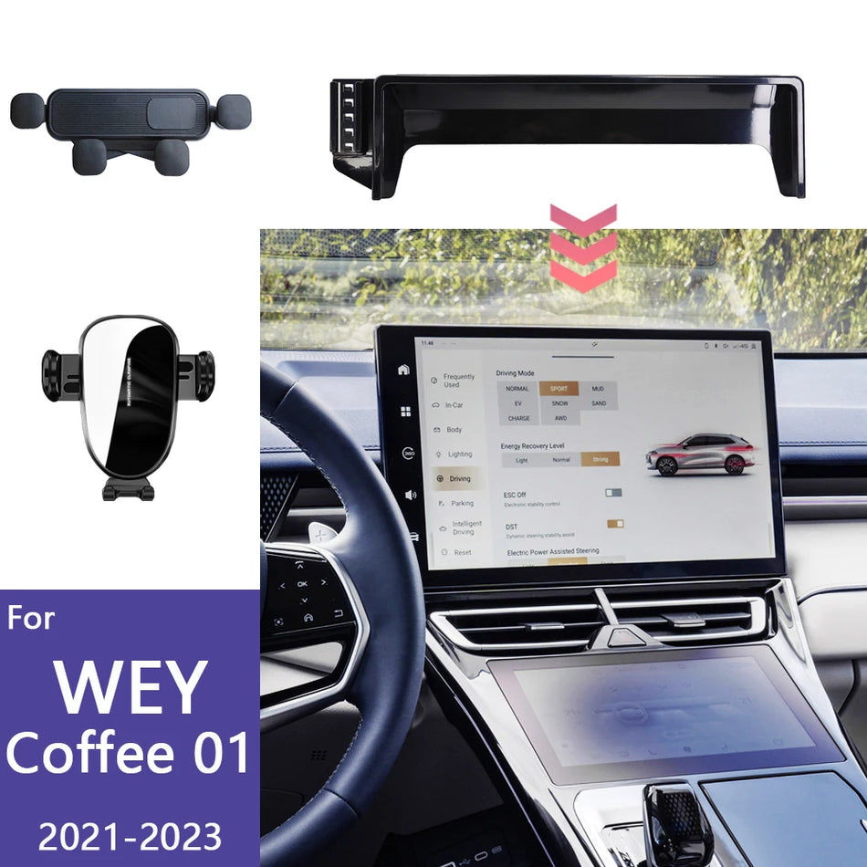 WEY Kaffe Bil Telefonfäste Med Trådlös Laddning 2021 2023