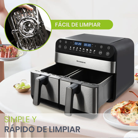 10L Dual Basket Air Fryer &ndash; Touchscreen 2400W, 8 Functions