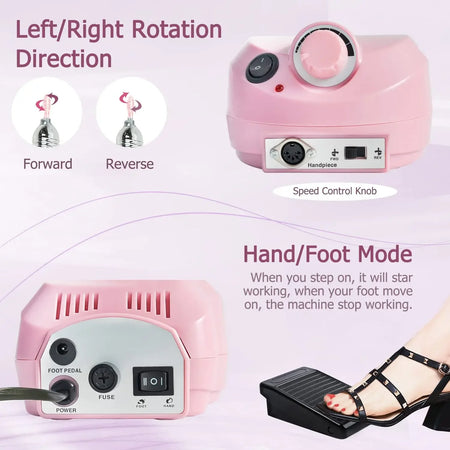 ALC840 Nail Polish Drill - Foot Pedal Speed Control