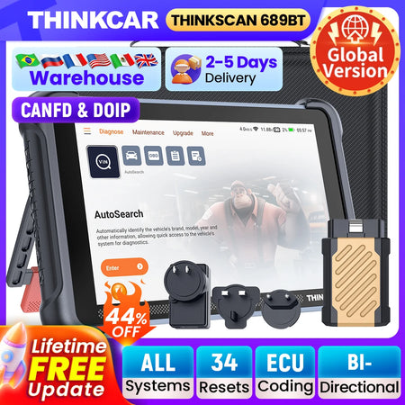 THINKCAR THINKSCAN 689BT - Bi-Directional ECU Coding CANFD