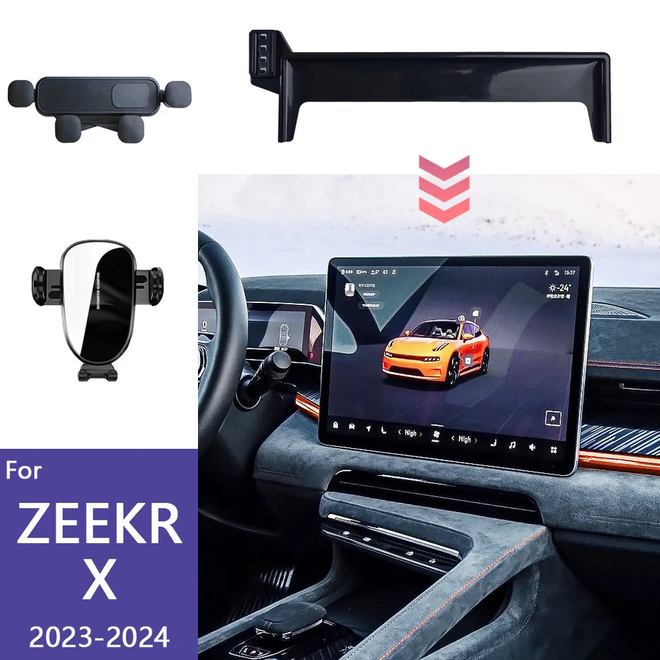 ZEEKR X 2023 2024 Supporto per telefono a gravità con ricarica wireless