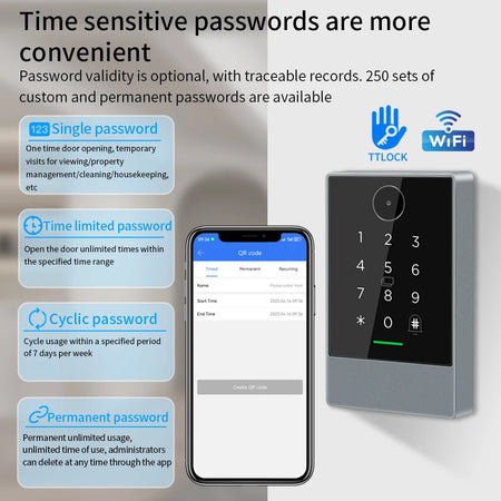 TTLOCK TTHotel Keypad &ndash; WiFi Bluetooth QR Code Access
