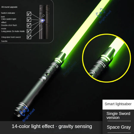 RGB Metal Lightsaber with Sound Effects and 15 Colour Changes D-gray
