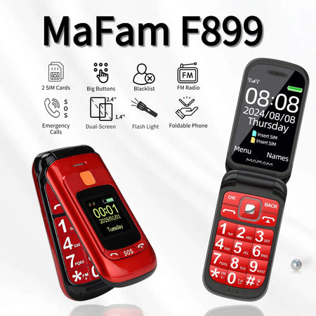Senior Flip Dual Display Phone For Elderly &ndash; Large Keys