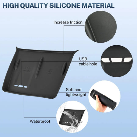 For BYD Sealion 7 Seal 07 EV 2024 2025 2026 Center Console Tray Protective Pad Wireless Charging Mat Accessory by InterCyprus Trading Ltd