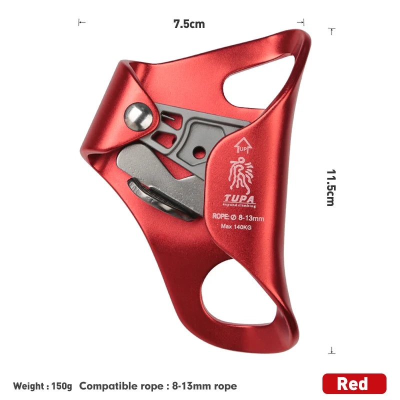 Chest Ascender &ndash; Lightweight Aluminum Body For Climbing Red