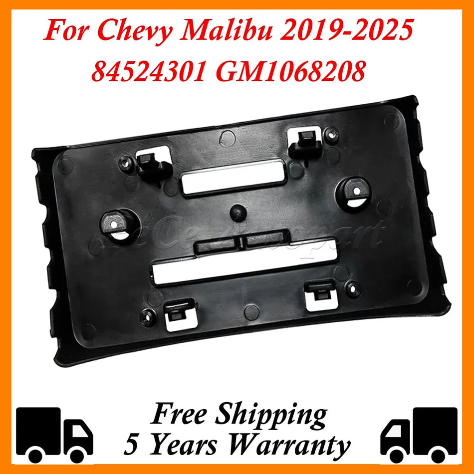 Soporte negro para matrícula para Chevrolet Malibu 2019-2025
