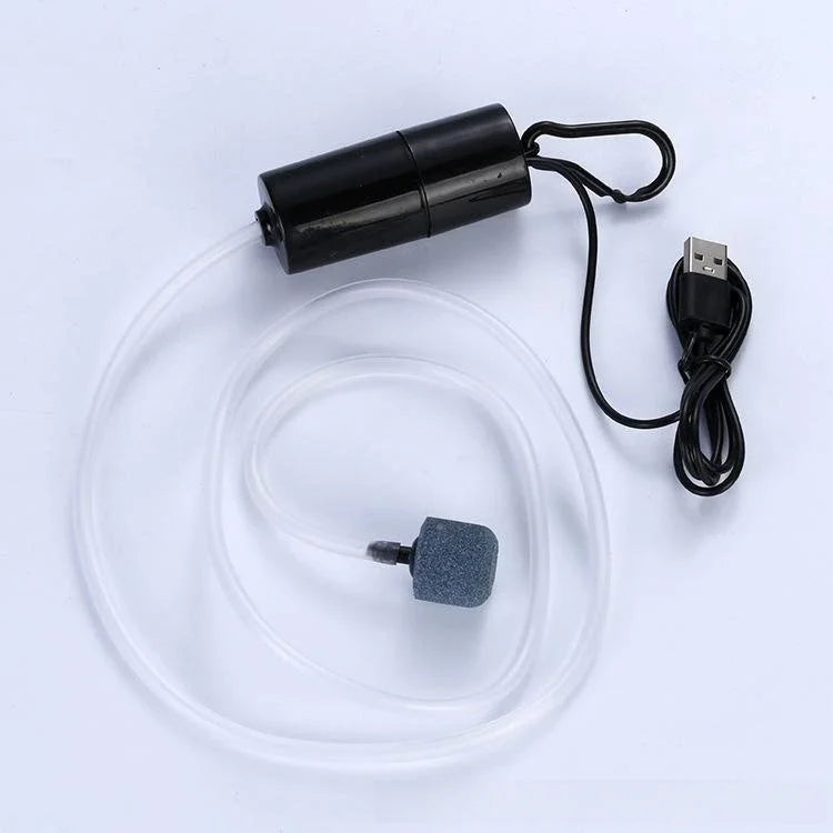 Aquarium Oxygen Air Pump USB Mini Aerator &ndash; Quiet Operation black