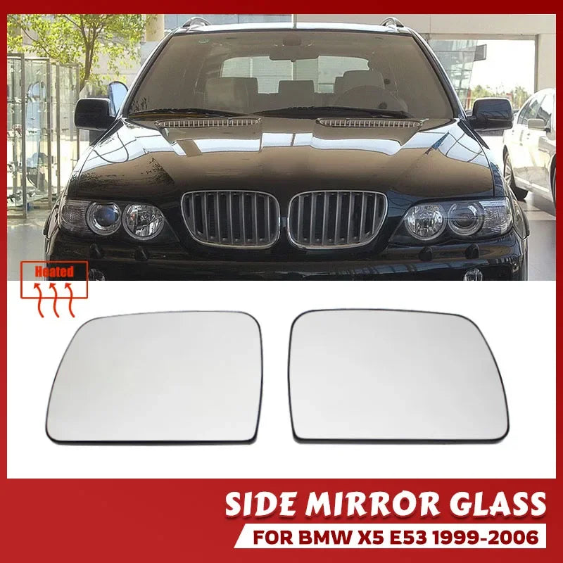 Vasak Parempoolne Valge Soojendusega Külgpeegel Klaas Lai Nurgaga BMW X5