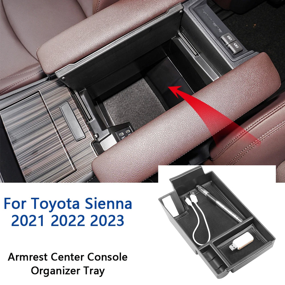 Toyota Sienna Armstödskonsol Organisatör Bricka 2021 2022 2023