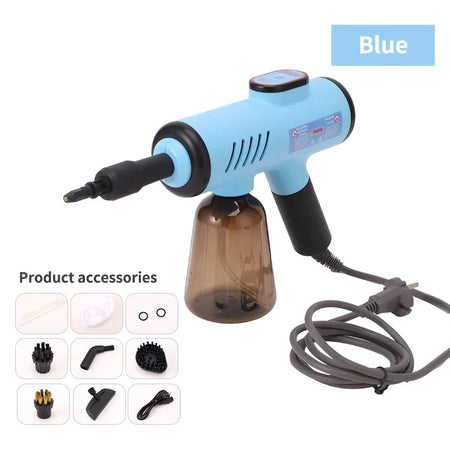 High-Pressure Handheld Steam Cleaner - 1200W Sterilization for Home and Kitchen Blue / 220 V