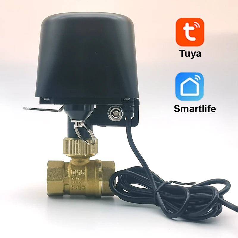 Gudrs Zigbee WiFi ūdens vārsts Tuya DN15-DN32 Alexa un Google Assistant.