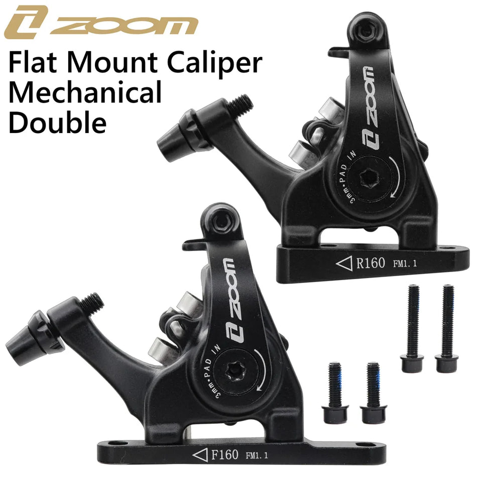 Спирачен апарат Zoom HB700 за пътни дискове Механичен плосък монтаж Двоен бутален двустранен за гравел велосипеди 140mm 160mm