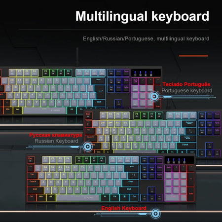 E-YOOSO Z14 RGB USB Mechanical Keyboard &ndash; Multilingual