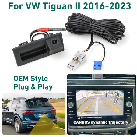 GreenYi CanBus Dynamic Car Rear View Backup Camera For VW Tiguan Skoda Octavia A7 5E Superb 3V Caddy 2K MIB OEM Stereo Plug&Play by InterCyprus Trading Ltd
