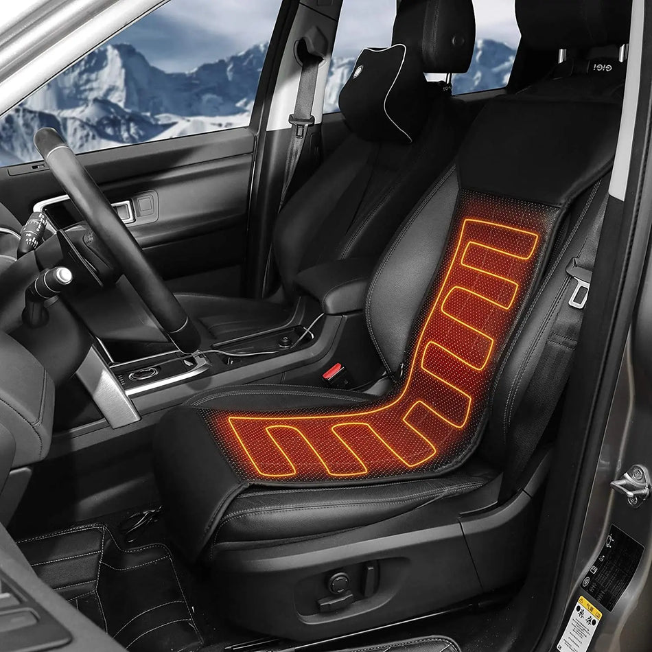 Capa de Banco de Carro Universal Antiderrapante com Encosto Preta