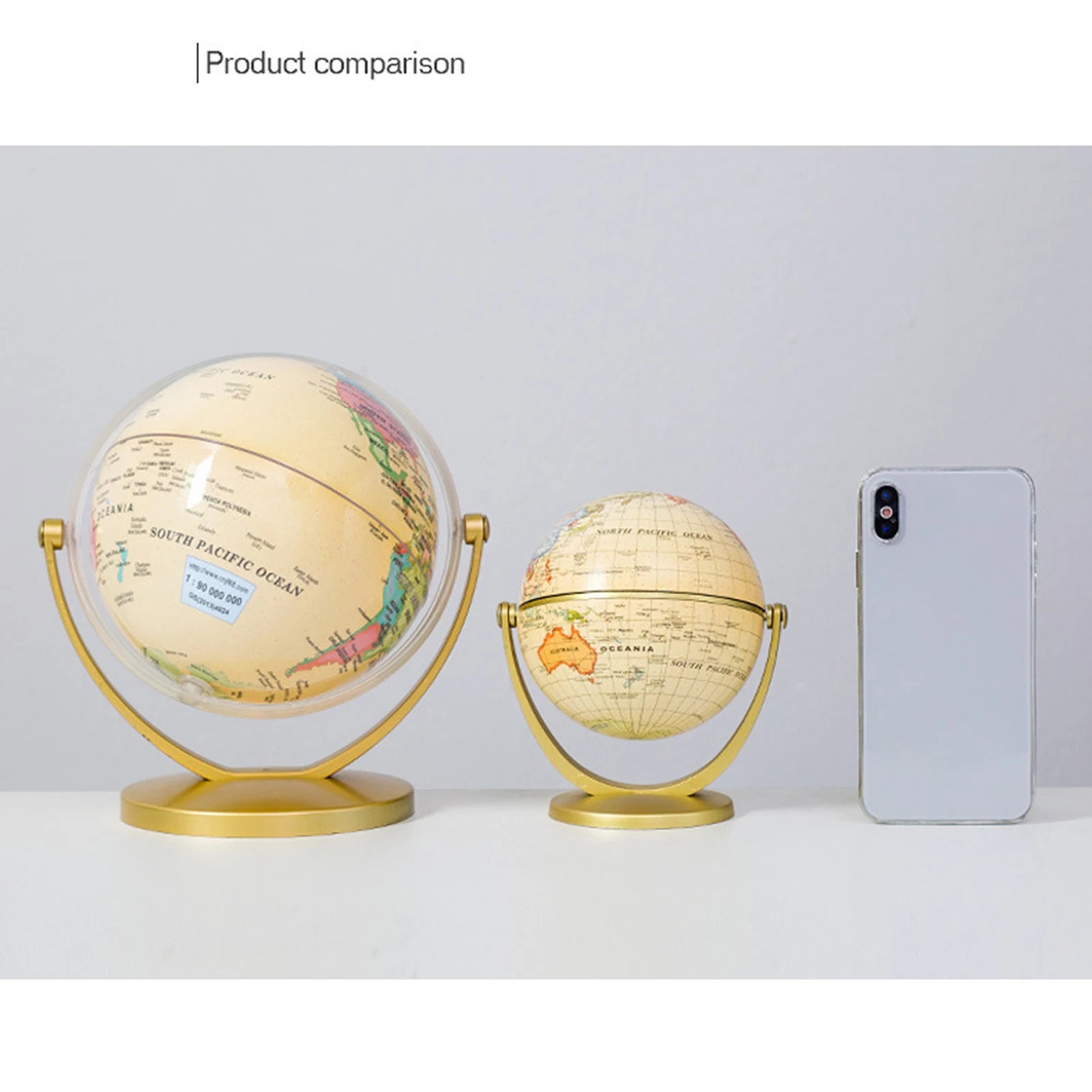 Mini World Map Globe English Edition &ndash; Rotating Globe