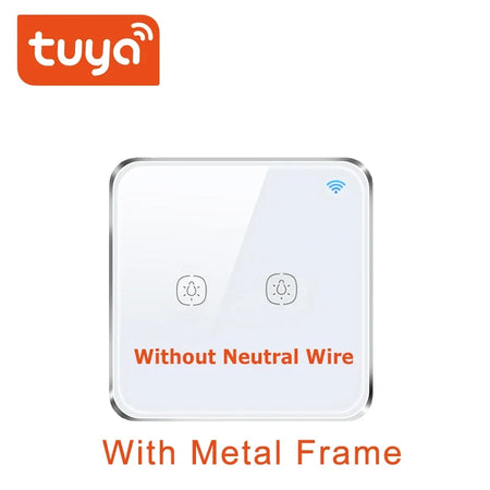 Tuya ZigBee Switch Without Neutral Wire &ndash; Touch Sticker ZigBee 2Gang EU
