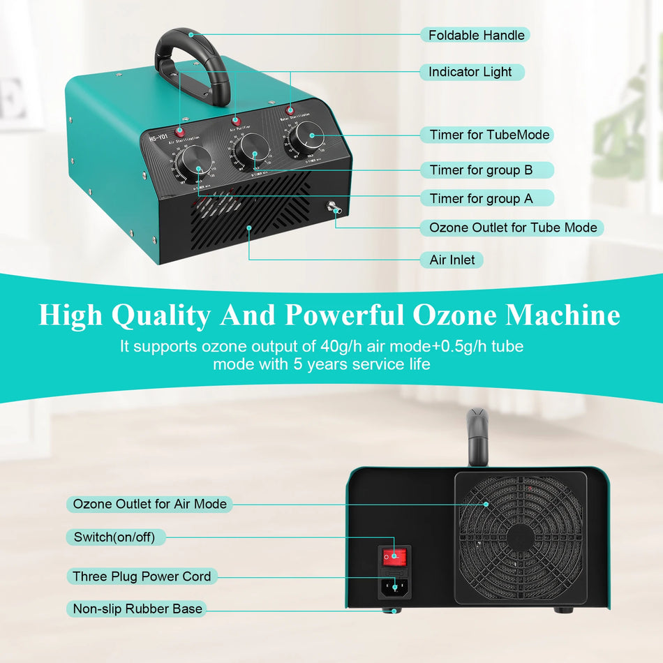 Ozongenerator 60000mgh Luftrenser 120 Min Timer