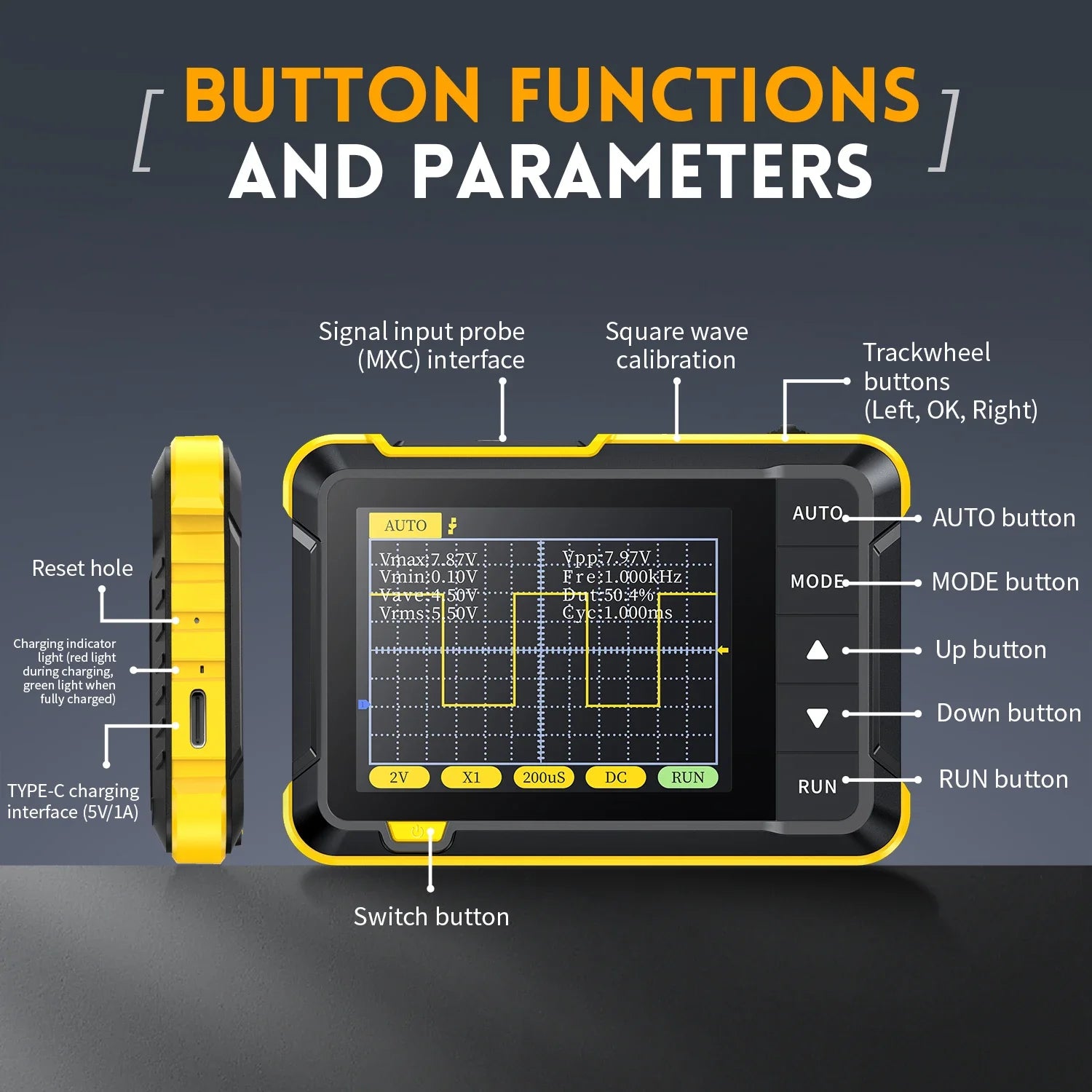 FNIRSI DSO152 Professional Handheld Digital Oscilloscope &ndash; High Sampling Rate and Wide Bandwidth