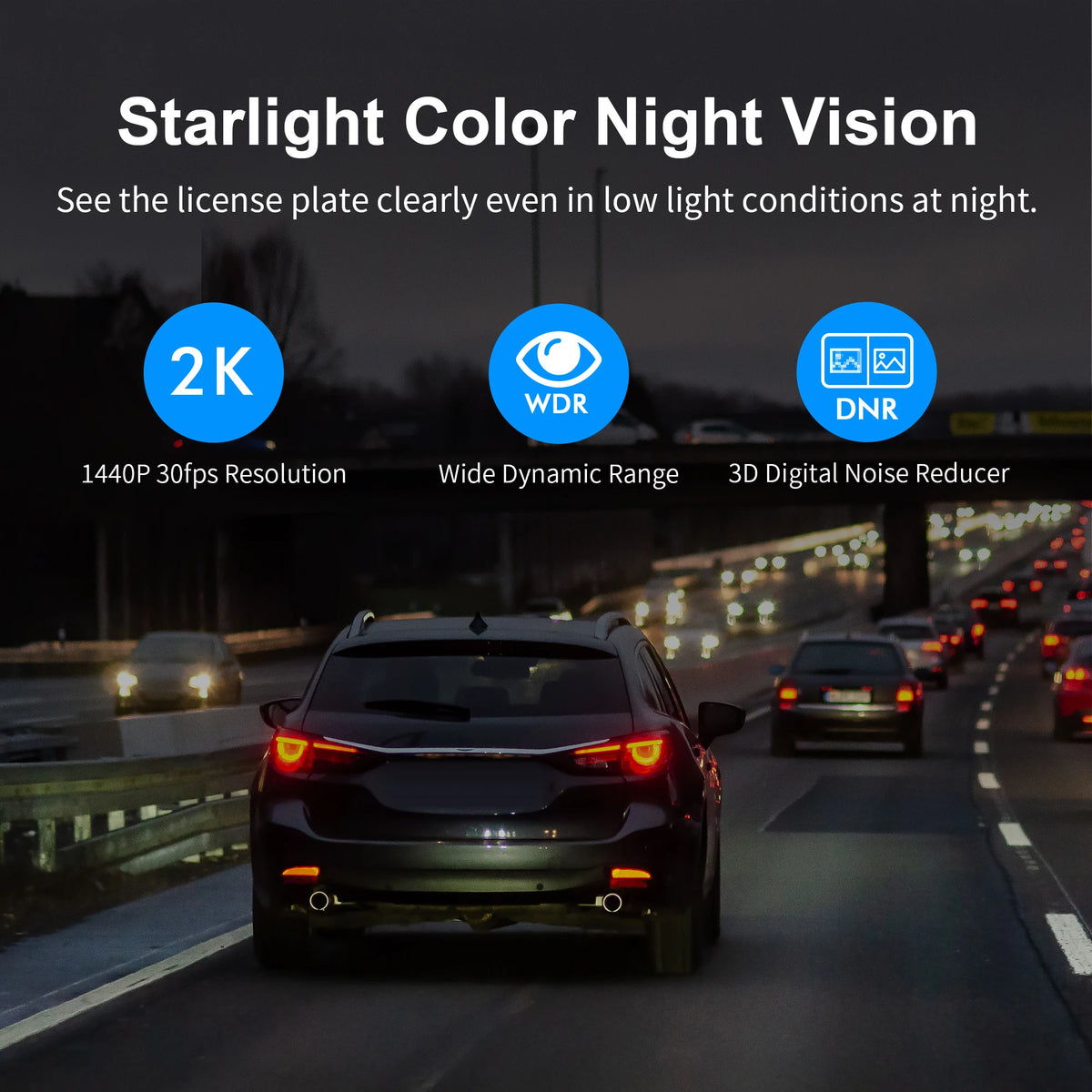 KAWA D6 Dash Cam 2K with WiFi &amp; Night Vision