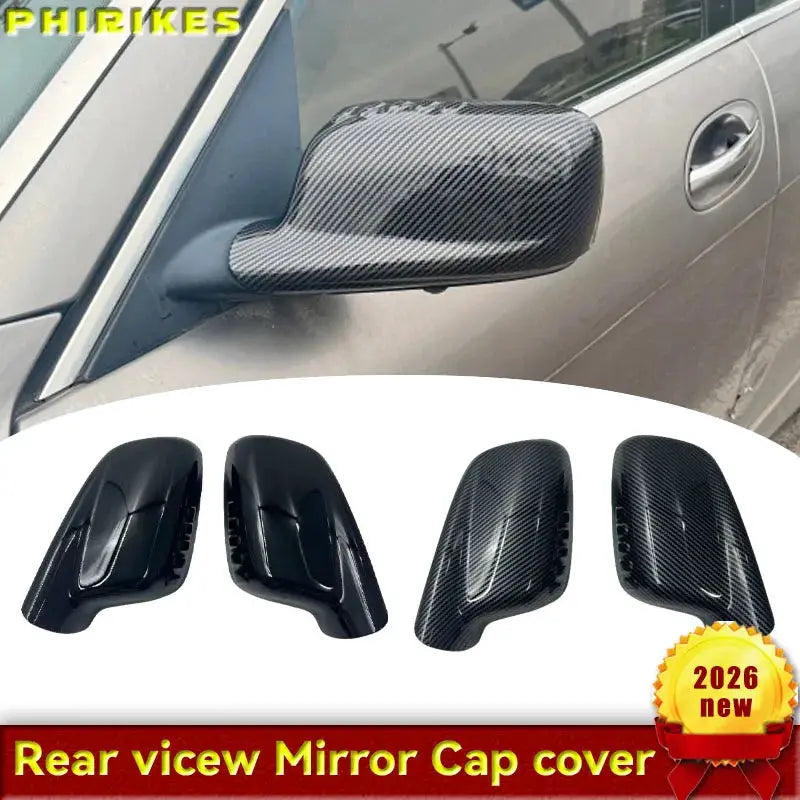Carbon Fiber Style Side Mirror Cover Cap Fit For BMW 7 Series E65 E66 2001-2008 E67 2002-2008 E46 Coupe Car exterior parts by InterCyprus Trading Ltd