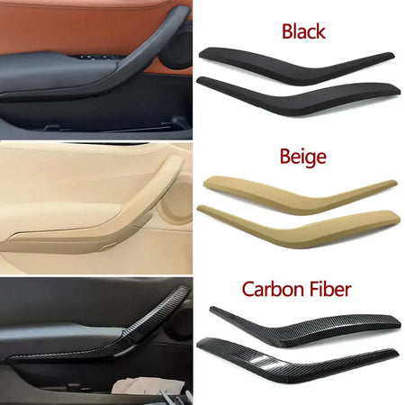 Upgraded Car Left Right Interior Door Pull Handle Trim Outer Cover Replacement For BMW X1 E84 2010 2011 2012 2013 2014 2015 2016 by InterCyprus Trading Ltd