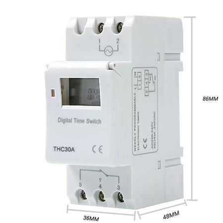 Din Rail Programmable Digital Timer Switch &ndash; Weekly Scheduling Control
