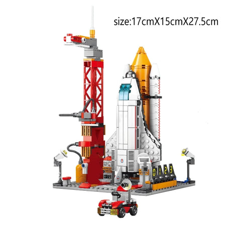 JIAJIALE Space Rocket Launch Model Building Blocks Set 494pcs