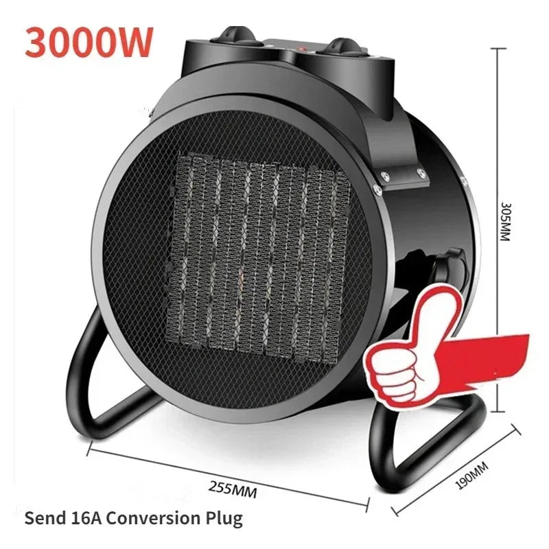 Zokman Electric Heater 3000W &ndash; Fast Heat With Thermostat 3000W 1 / EU