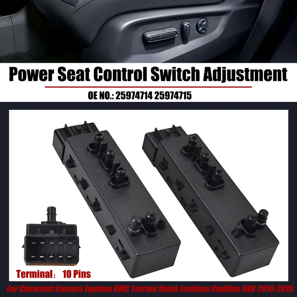 Front Power Seat Switch ABS Plastic For Chevrolet Camaro 2010-2015