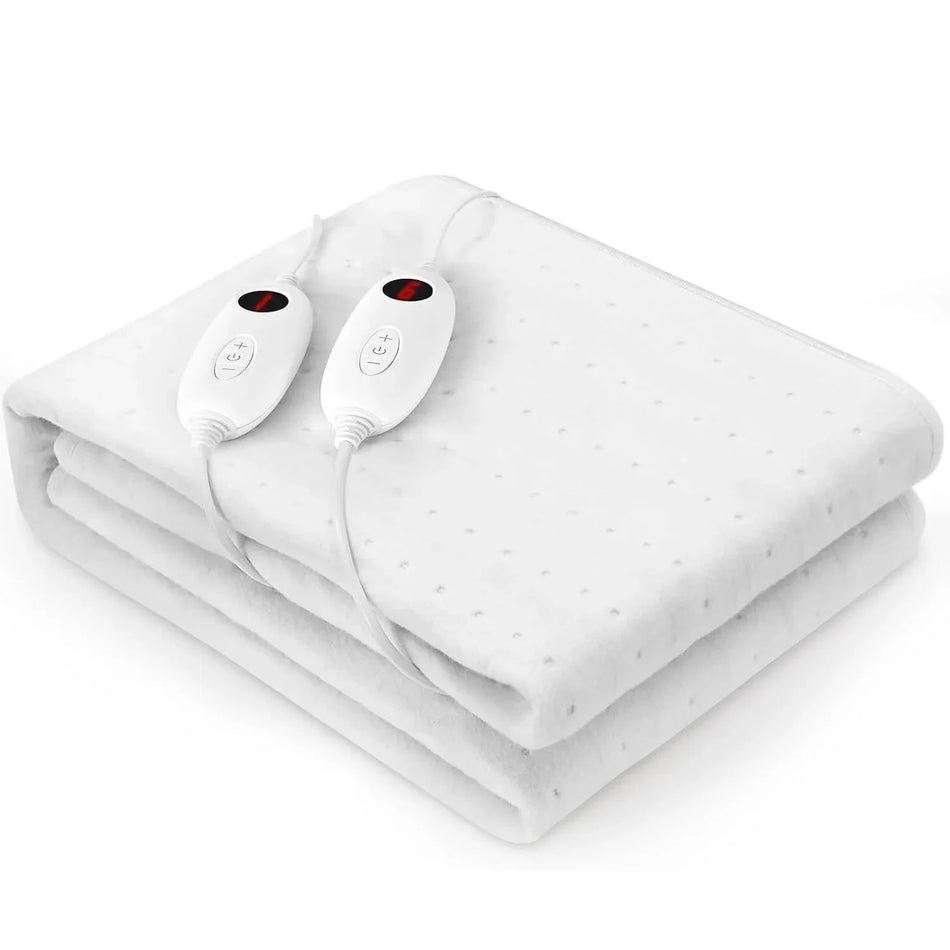 Almohadilla Térmica para Cama Doble 160x140cm con Bolsillo Profundo 6 Configuraciones